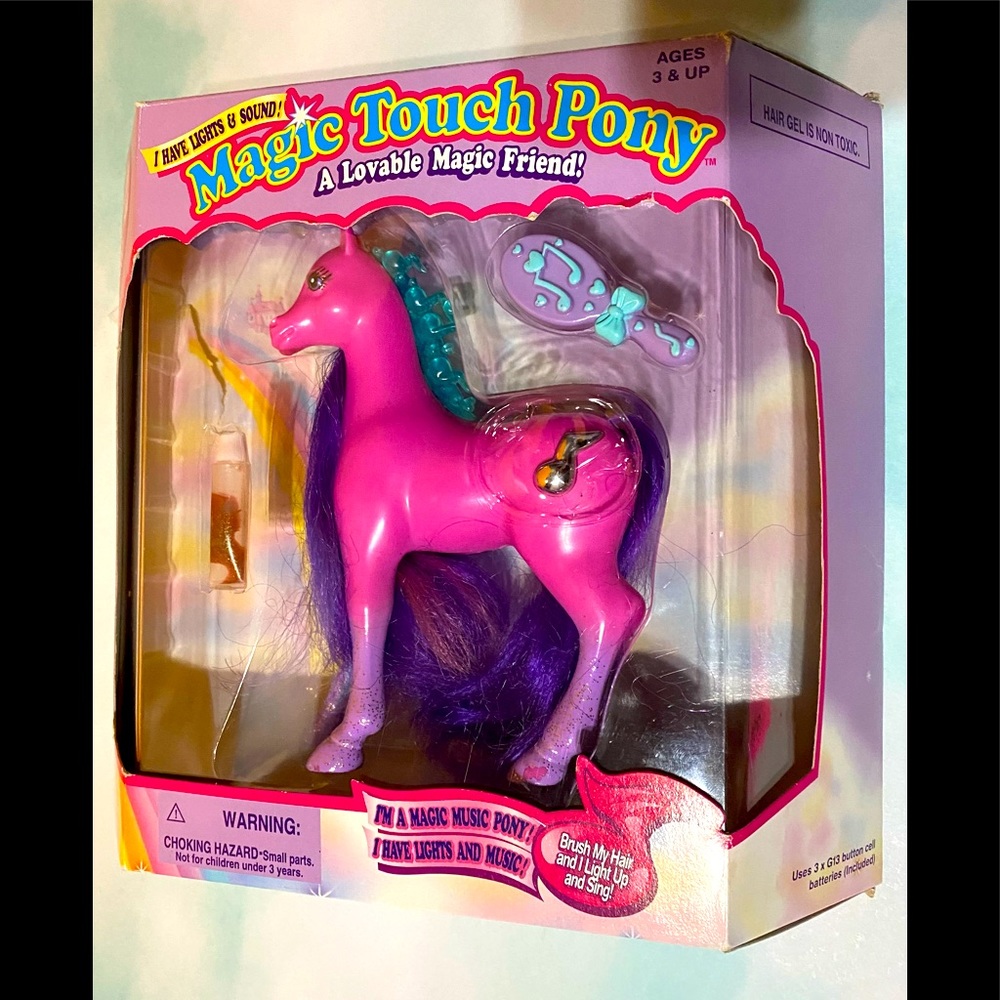 MAGIC TOUCH PONY VINTAGE 90s ANTONIA PONY MANE LIGHTS UP BLINKS, PLAYS MUSIC